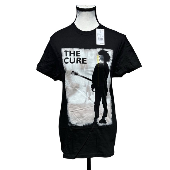 The Cure Tops - Black Short Sleeve Tee with The Cure Graphic